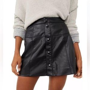 Free people leather skirt